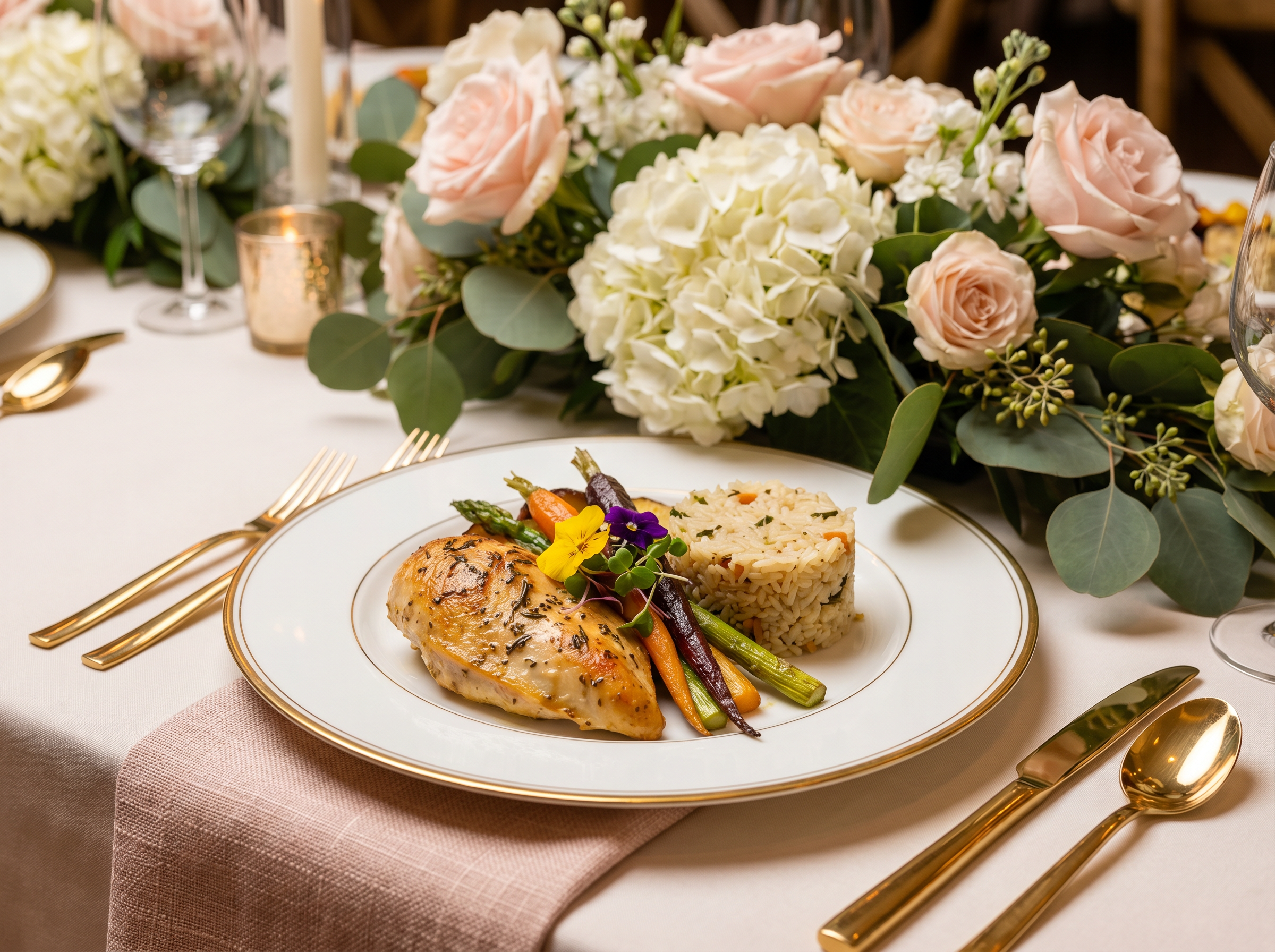 Dinner plate catering inspiration