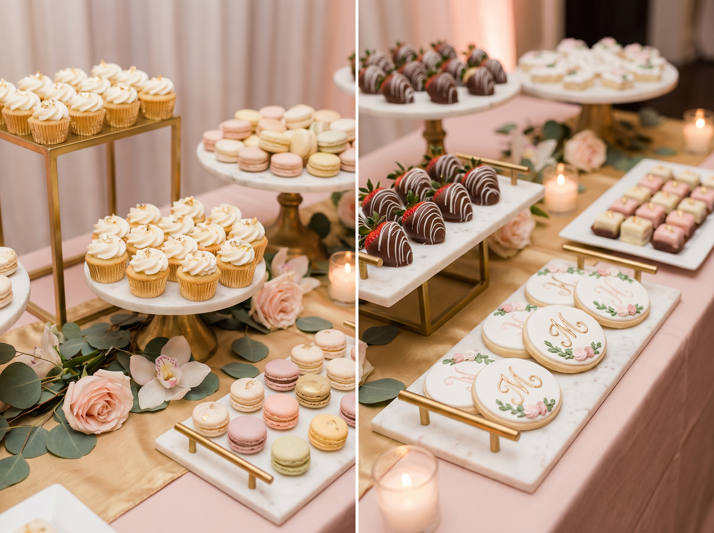 Pastries and dessert display